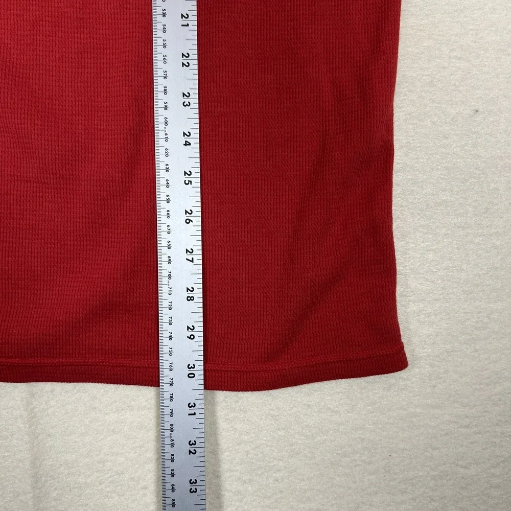 Polo Ralph Lauren Sleepwear Shirt Mens 2XL Red Waffle Knit Polo Bear‎ Rugby Top